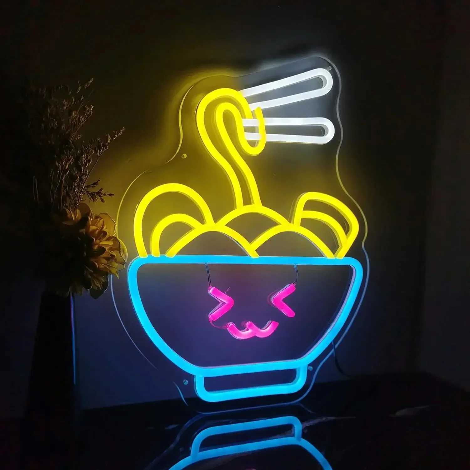 Noodles Neon Sign LED Neon Light USB Powered for Bedroom Cafe Bar Pub Birthday Party Wall Decor Kid Friend Family Best Gift XJ250602