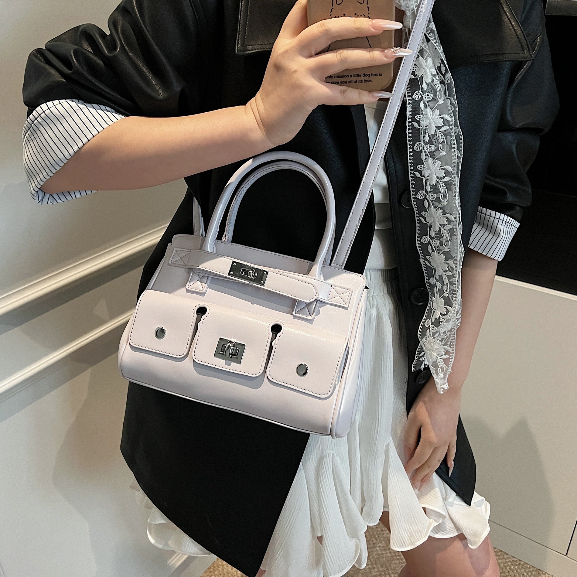 designer Large Capacity Tote Bag for Women 2025 New Vintage Fashion Versatile Multi-pocket Shoulder Bag High-end Handbag