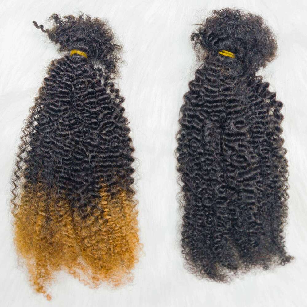 16Inch Afro Kinky Curly Extension Braid Raw Virgin Unprocessed Bulk No Weft 100% Human Hair Bundles for Locs Braids