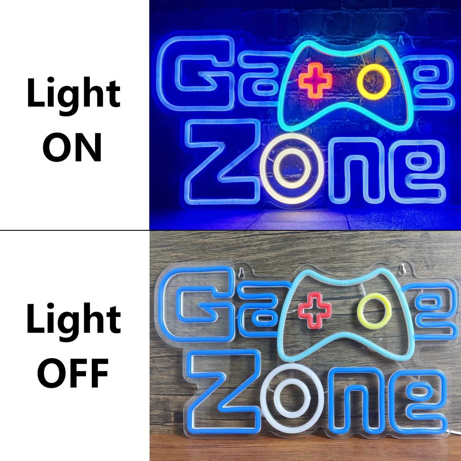 Game Zone Neon Sign LED Neon Light for Wall Decor USB Powered for Bedroom Bar Shop Game Room Man Cave Decor Gift for Game Lover XJ250602