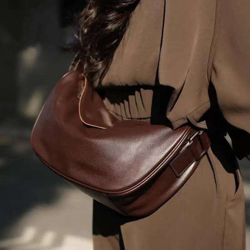 Genuine Leather Crossbody Single Shoulder First Layer Cowhide European And American Vintage Fashion Chest Bag