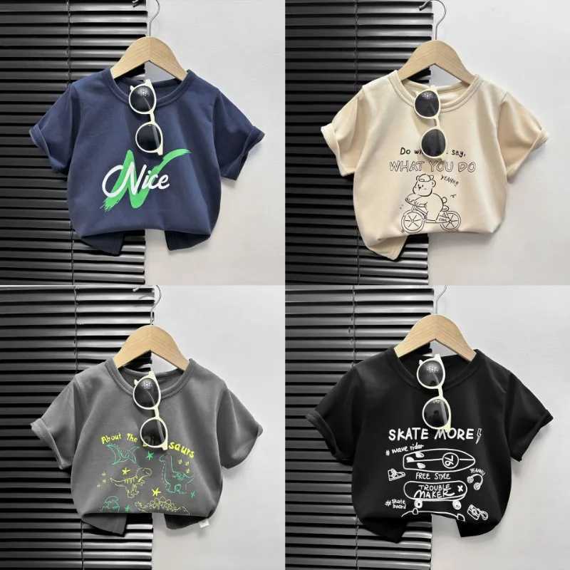 Baby T-shirt New Infant Boy Summer Cotton Cartoon Girl Short Sleeve Loose Casual Top Tees Round Neck Childrens Clothing T250603