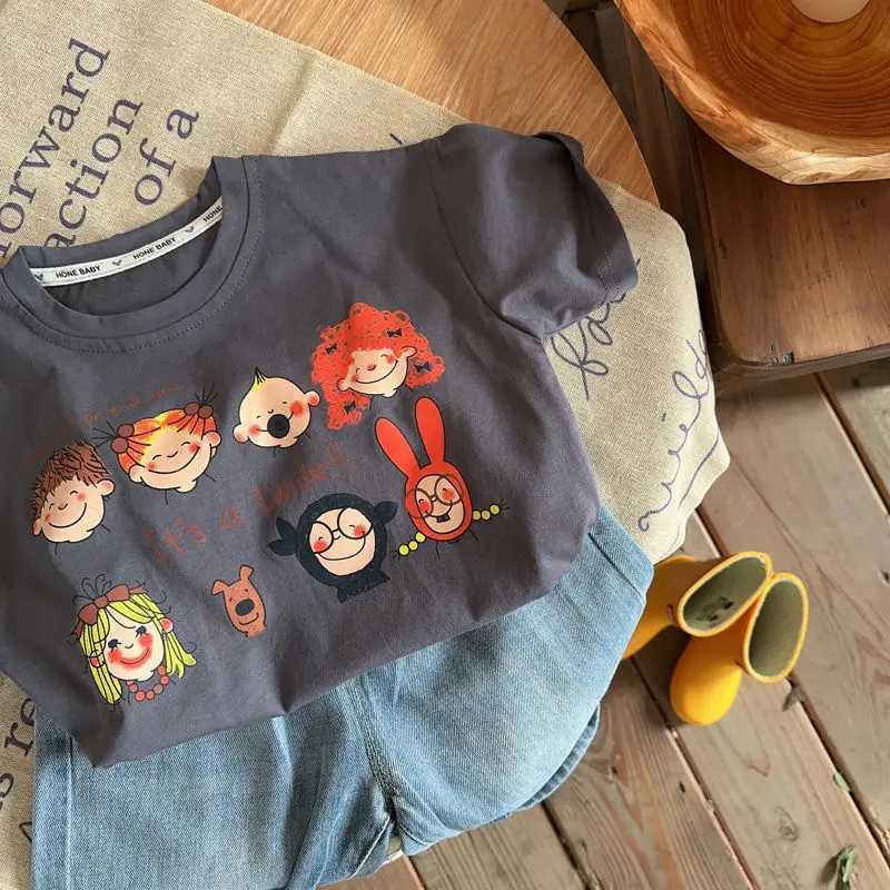 Boys Short Sleeve T-shirt Summer Cute Cartoon Printed Girl Top Fashion 3-8 years old Children Pullover T250603