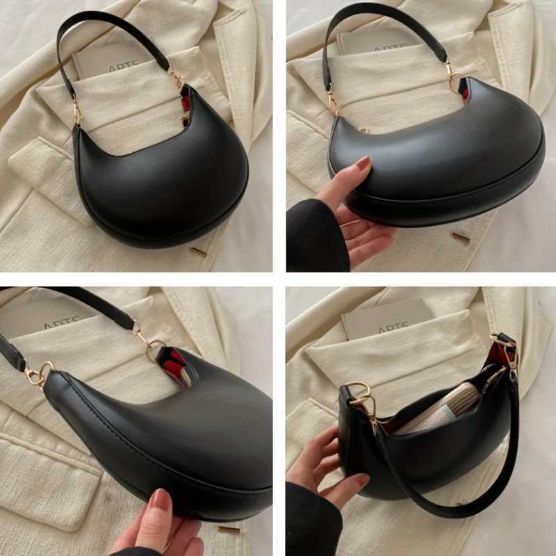 New Fashionable High-end Moon-shaped Baseball Bag Showing Luxury Womens Single Shoulder Bag Y250603