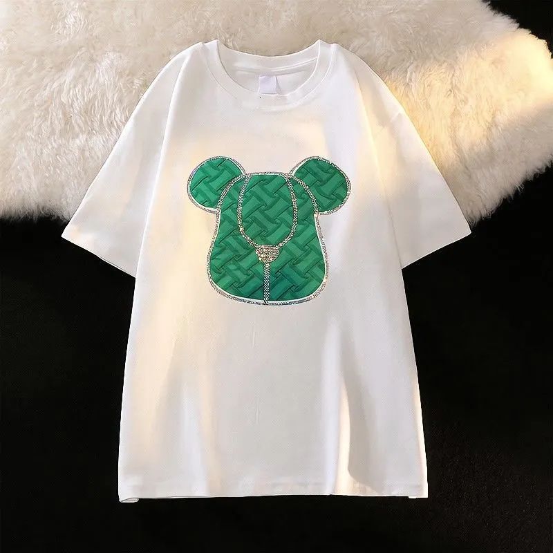 2025 New Summer Women's T-shirt New European Short sleeved Women's T-shirt Summer Trend Designer Women's Fashion T-shirt Color Contrast