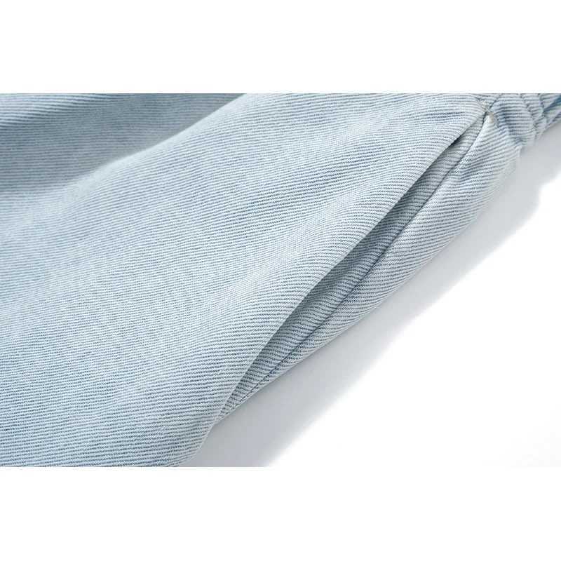Chaopai New Oversized Denim Shorts Men Women Summer Good Quality Elasticity Drawstring Casual Shorts Breeches T250603