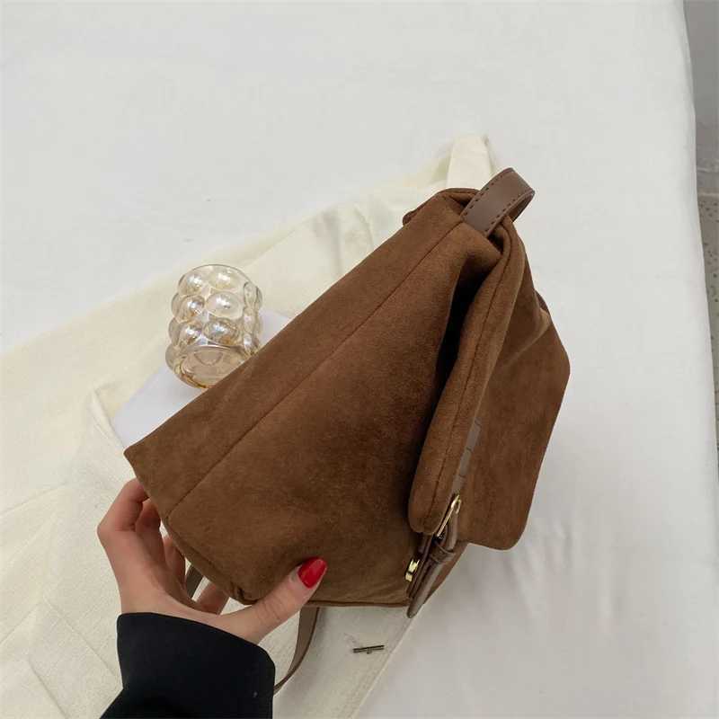 MOODS Retro Crossbody Bags For Women Flap Shape Messenger Bag Soft Leather Pure Color Shoulder Shopper Totes 2024 New In Handbag W250602