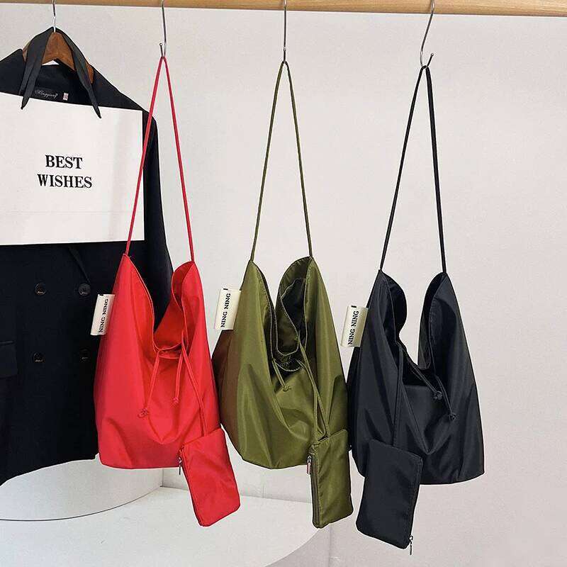 Women's Bags Designer Army Green Nylon Shoulder With Zipper Coin Purse Casual Fashion Hobo Crossbody Bag Large Capacity Top Handle Tote