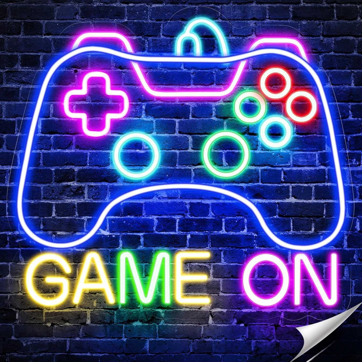 Gamer Neon Sign LED Game on Neon Light Sign Dimmable for Gaming Room Wall Decor for Teen Bedroom Gamer Birthday Gifts for Boys XJ250602
