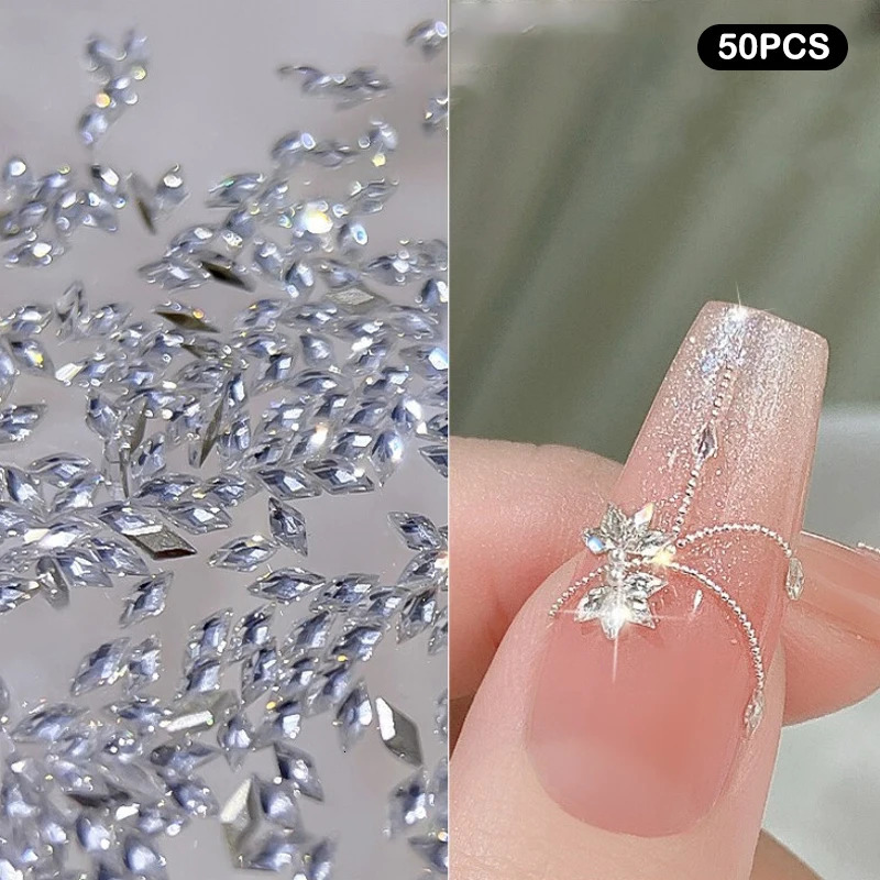 50pcs Nail Mini Zircon Charming Sparkling Crystal Rhinestones Collection Mixed Color Manicure Decorations Accessories 250528
