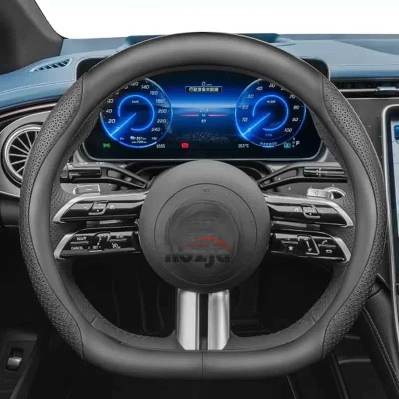 Leather Car Steering Wheel Cover for Opel Rocks-e Tigra Vectra Meriva Mokka-e Mokka X Movana Nova Omega Vivaro Zafira Andere R250603