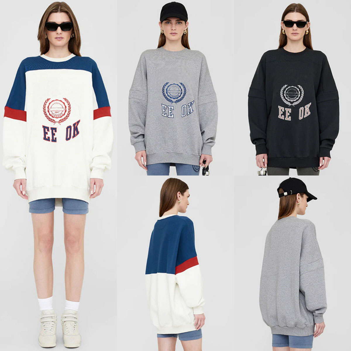 25ss Designer Sweatshirts Casual Letter Embroidery Loose Pullover Sportwear Tops Women Long Sleeved Sweaters Hoodies