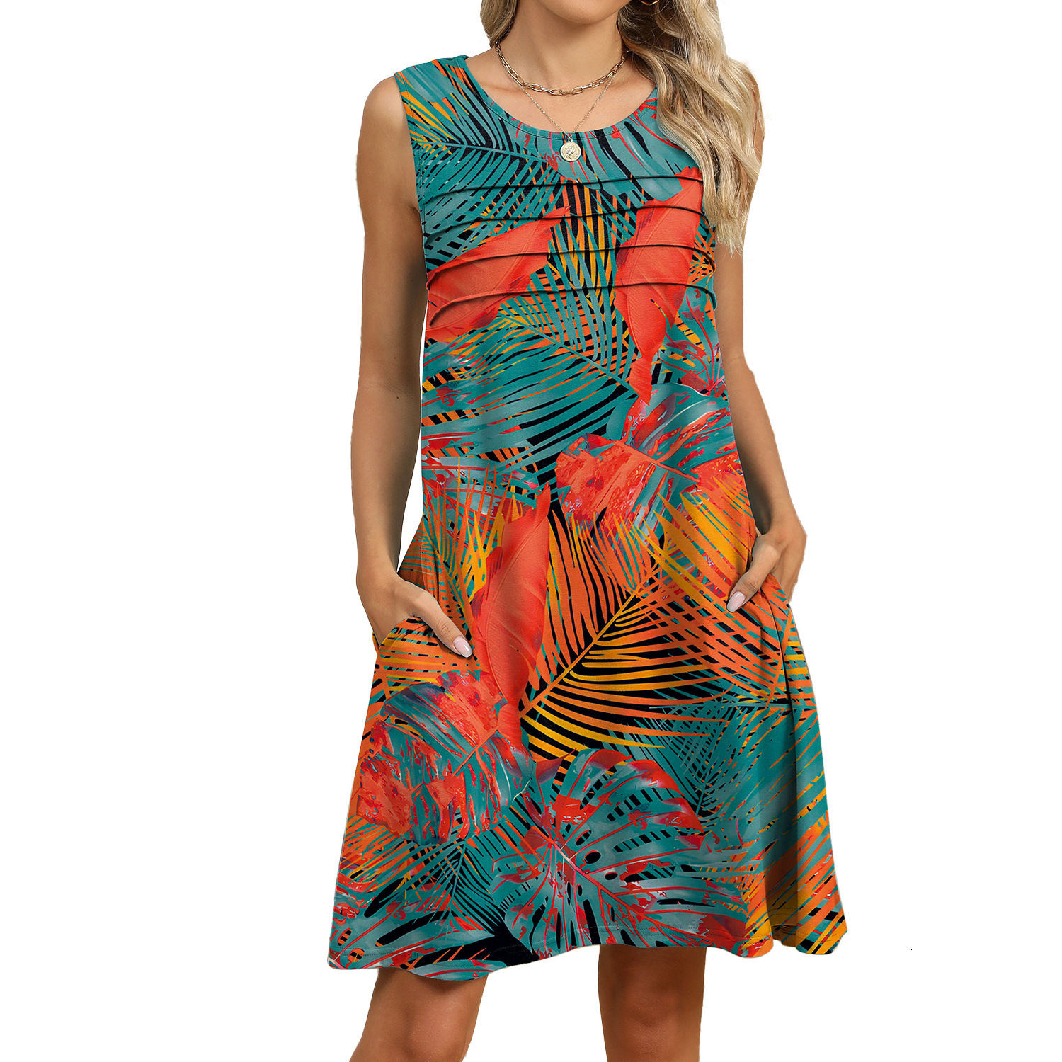 Luxury Designer Clothing Fashion 2025 Summer New Printed Vest Women's Loose Dress Fashion Designer Dress