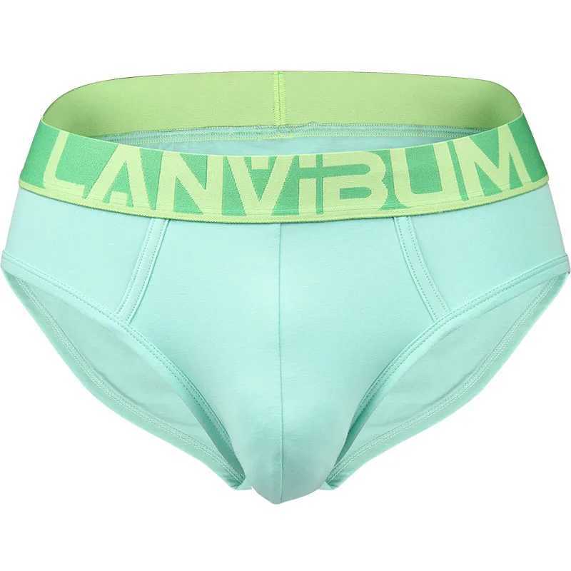 LM644 Summer Mens Briefs Colorful Bright Ribs Cotton Mid-waist Simple Comfortable Breathable U-bullet Bag Soft Youth Underwear W250603
