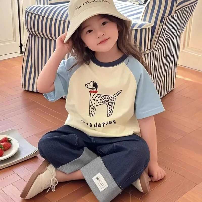 Summer Baby Girls Cotton Short Sleeve T-Shirt Kids Top 2025 New Kids T-Shirt Childrens Wear T250603