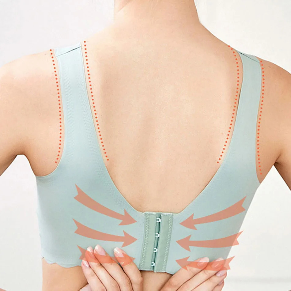 Women Solid Color Fixed Shoulder Strap Soft Comfortable Bra Breastfeeding Bra Without Steel Ring Underwear 250530