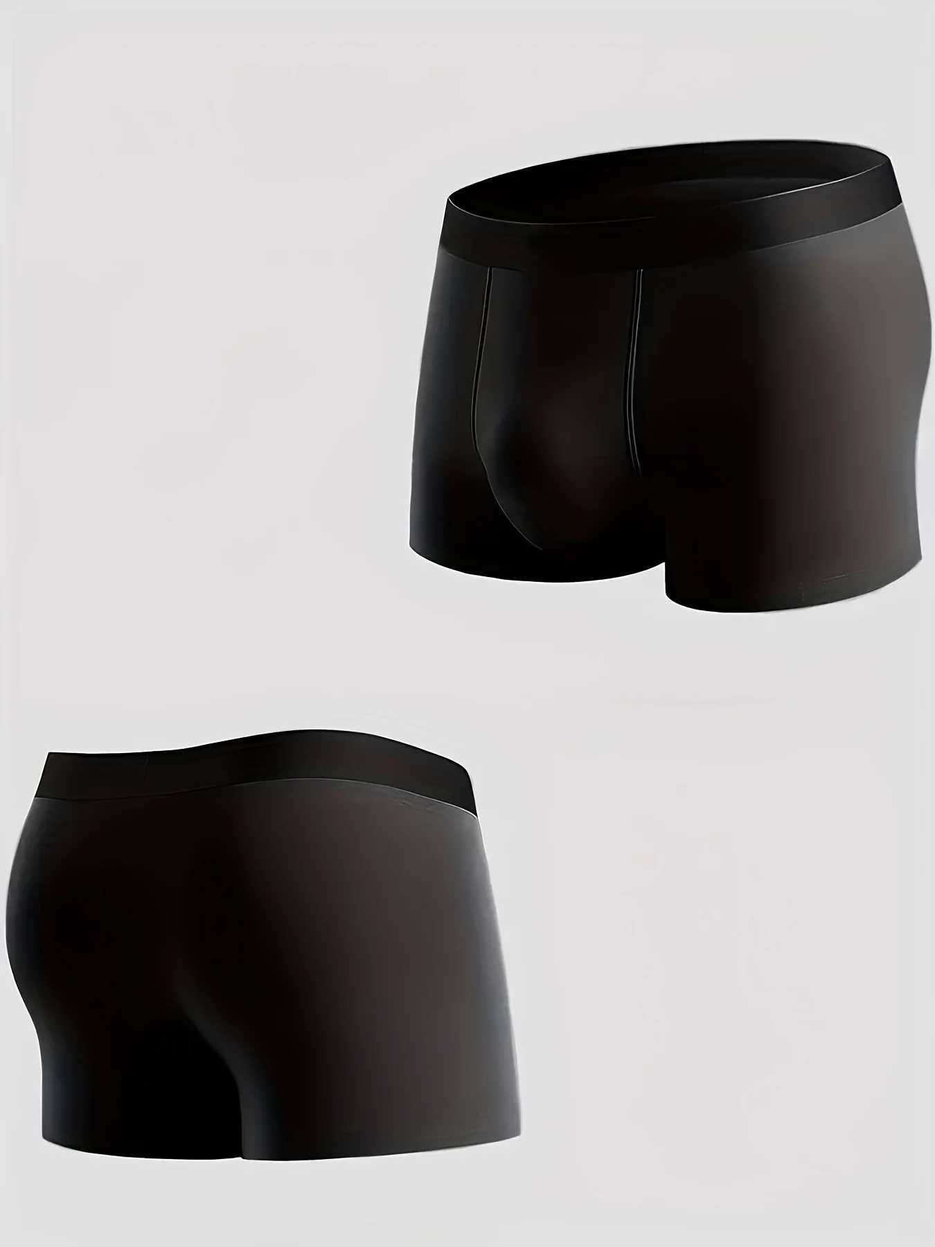 5PCS Men Boxers Ice Silk Men Underwear Boxer Graphene Men Underpants 2025 Hot Sell Mens Panties Ultrathin Underpanties Summer W250603