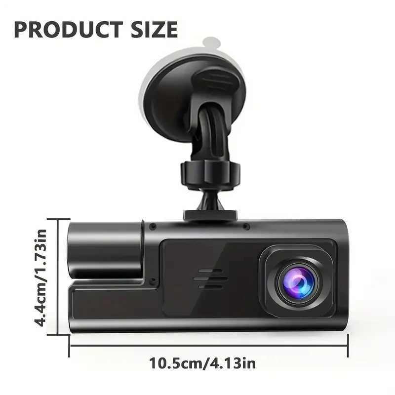 Car dvr Car Dash Cam 1080P FHD Camera Front Rear Inside Car dvr Recorder Equipped 2 IPS Screen Vehicle Camera HD Night Vision R250529