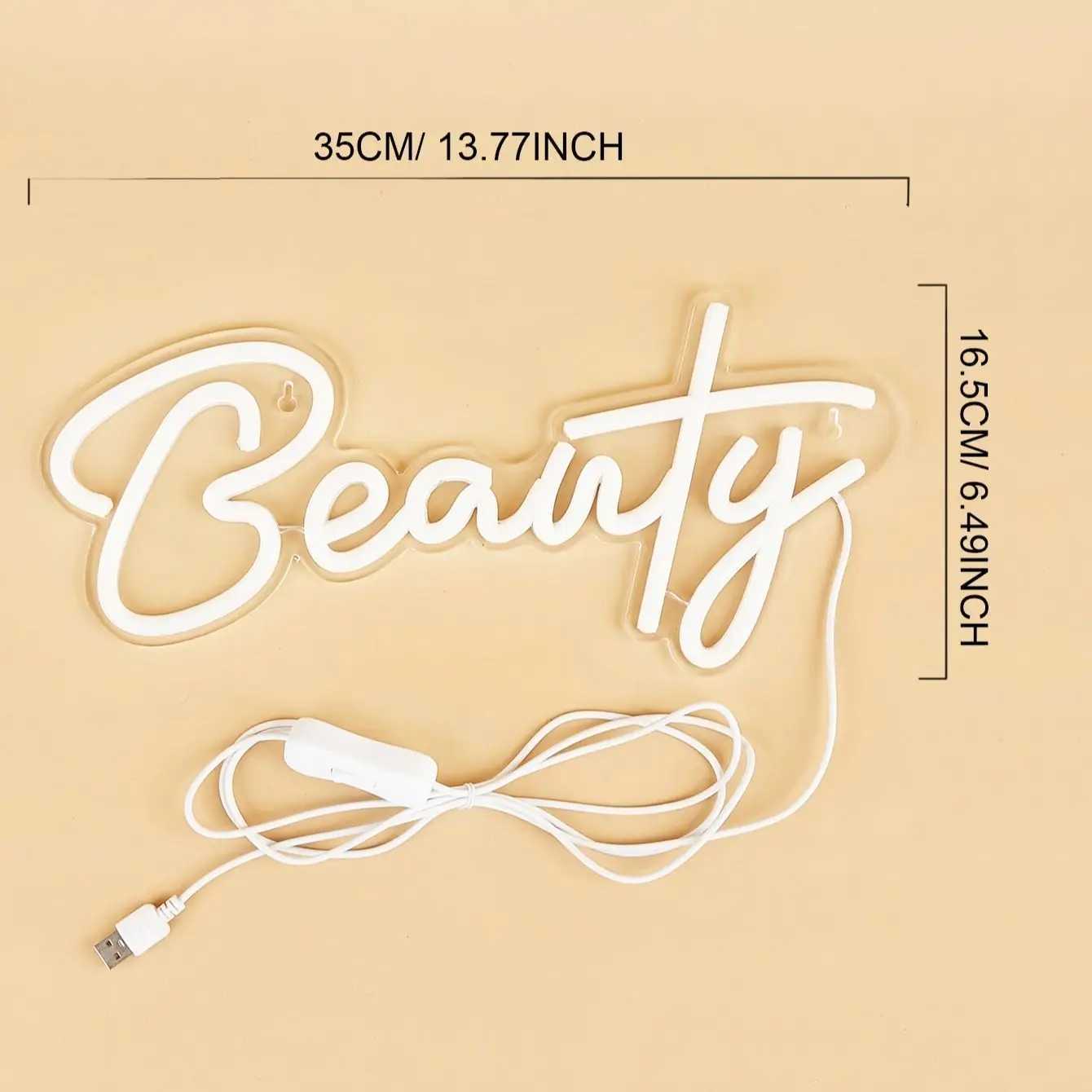 Chi-buy LED Neon Beauty USB Powered Neon Signs Night Light 3D Wall Art Game Room Bedroom Living Room Decor Lamp Signs XJ250602