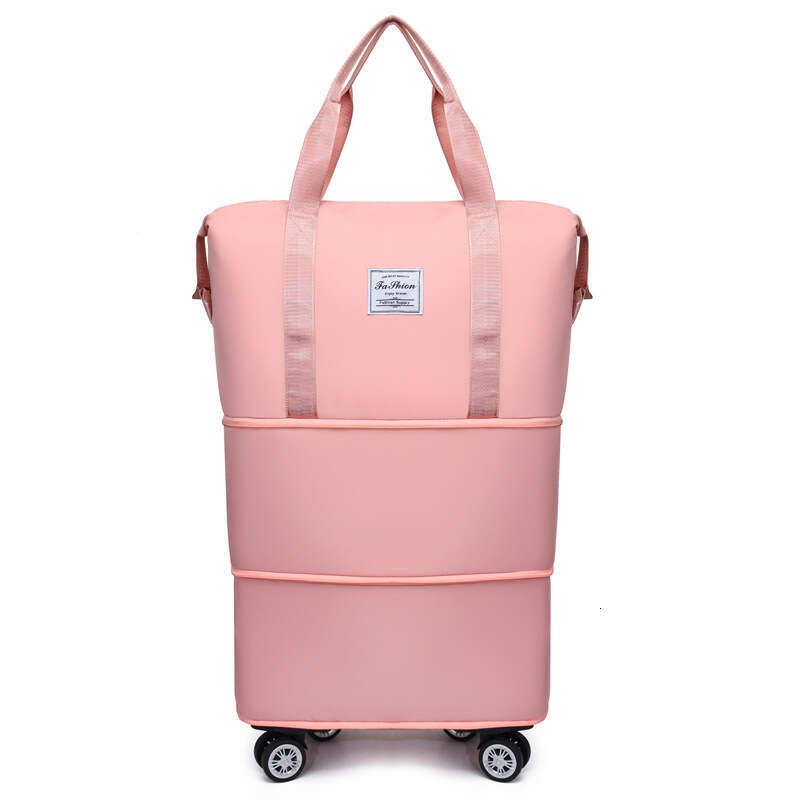 College Student Travel Extra Large Capacity Business Trip Expandable Universal Wheel Lage Oxford Cloth Storage Gym Bag for Women