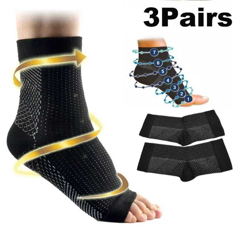 1/3/5 Pairs Men Women Ankle Support Sports Running Compression Ankle Protector Outdoor Breathable Sleeve Socks Brace T250602