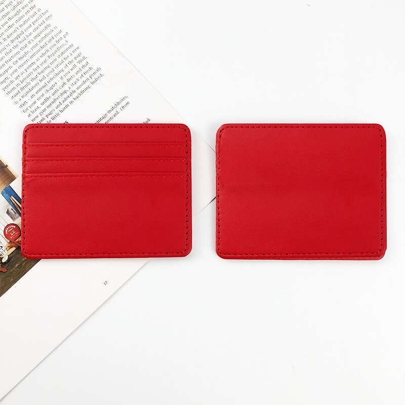 PU Leather Multiple Colors Stitching Craft Large Capacity Multi-Card Slot Unisex Card Holder