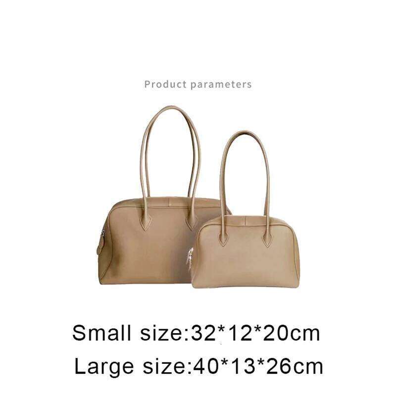 Personalized Custom-Made Head Layer Togo Cowhide Pillow Bowling Leather Large Capacity Single-Shoulder Underarm Bag