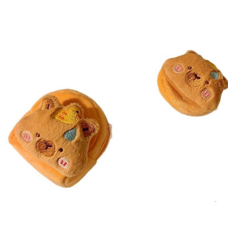New Capybara Plush Coin Purse Mini Cute Cartoon Keychain Pendant Portable Earphone Storage Bag