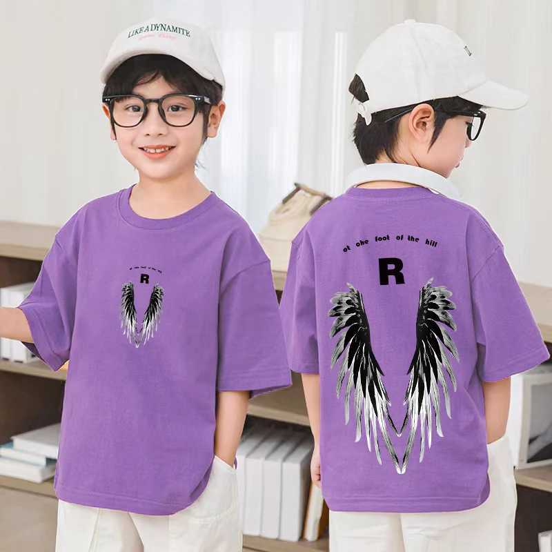 2023 Summer Kids Clothes Streetwear Cartoon Print T Shirt 100% Cotton Tops Children Boys Girls Clothes Short Sleeve O-Neck Tees T250603