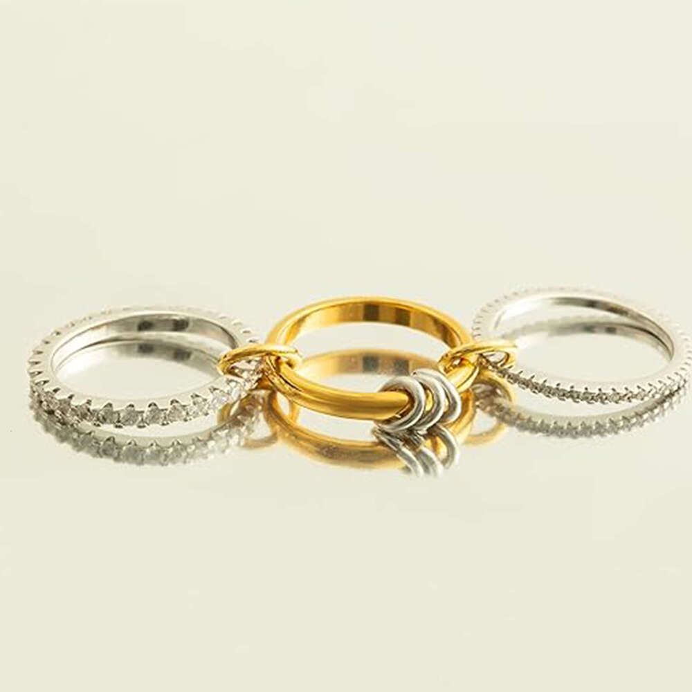 Rings Exquisite Stackable Electroplated Plated Rhinestone Rings, Women's Gold Ring Set