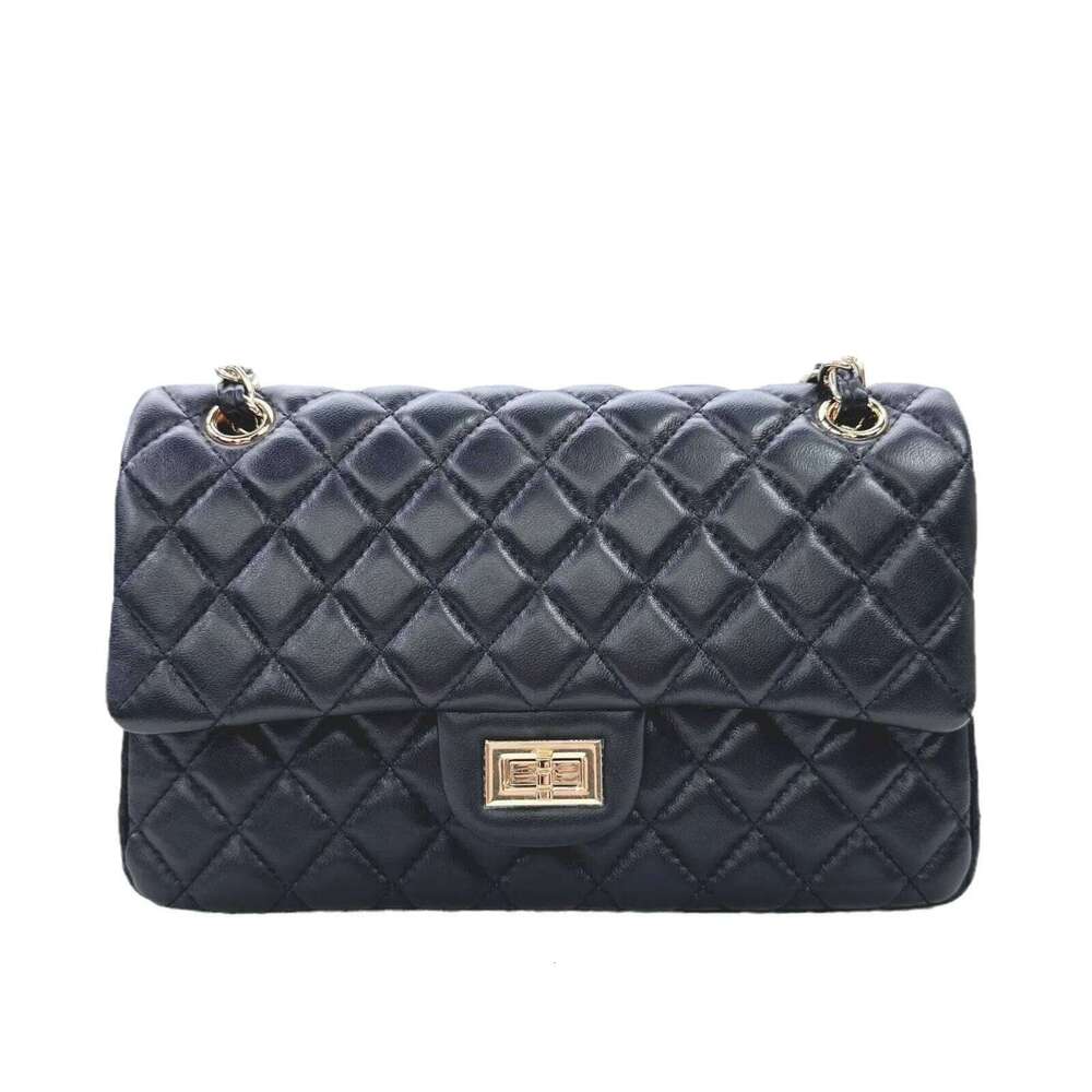 New Tweed Stylecf Chain 2.55 Genuine Leather Argyll Shoulder Crossbody Versatile Classic Flip-Open Small Square Bag For