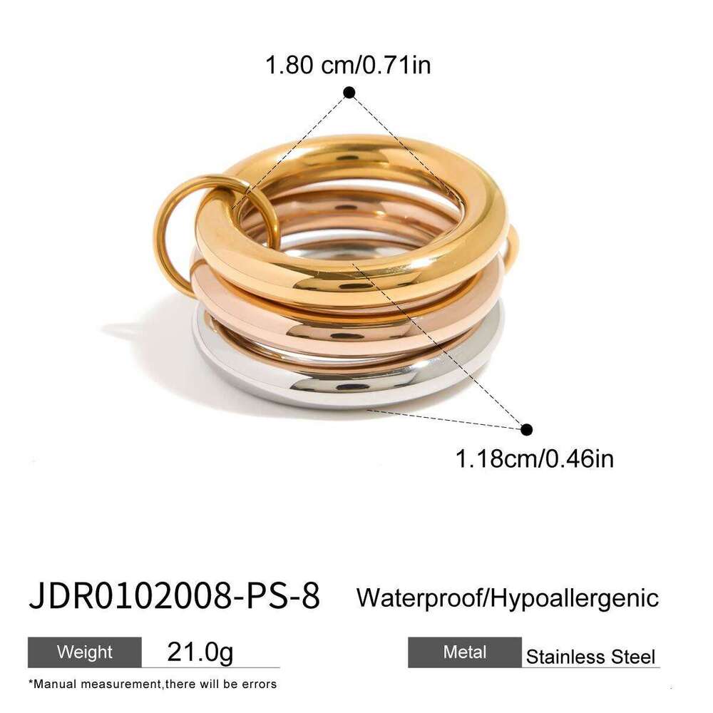 jedding stainless layered finger titanium steel nonfading jewelry niche design rings