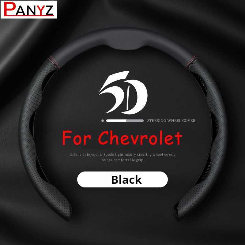 Leather Car Steering Wheel Cover Non-slip Breathable For Chevrolet Cruze Spark Camaro Volt Bolt Trax Malibu Interior accessories R250603