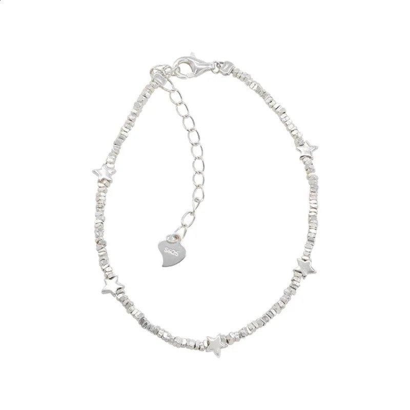 VENTFILLE 925 Sterling Silver Star Bead Bracelet For Women Girl Sweet Romantic Versatile Trend Jewelry Gifts Drop 250530