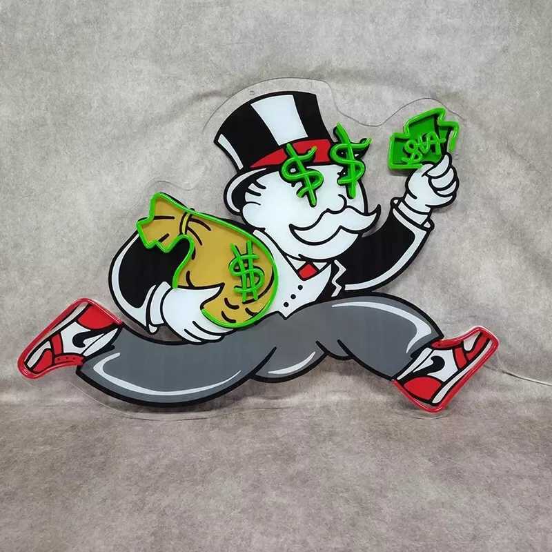 Take Money Neon Sign USB LED Neon Light Sign for Wall Decor Living Room Bedroom Man Cave Home Bar Party Decor Gift Night LightXJ250602