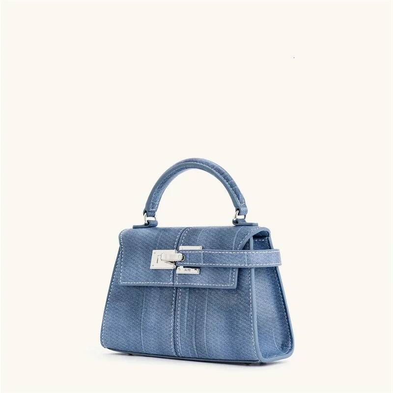 JW PEI Women's Handbag Elise Designer Fashion 2025 New Denim Blue Tote Small Square Crossbody Premium Women Bag