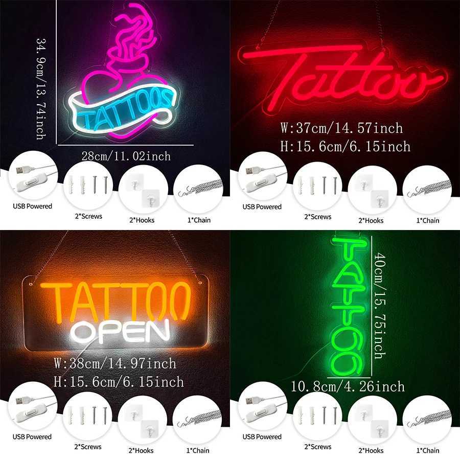 Neon With Tattoo Theme Business Of Tattoo Studio USB Powered Used For Bedroom Club Decor Gift For Tattoo Lovers. XJ250602