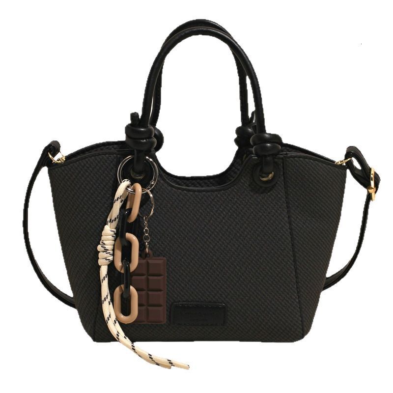 designer Trendy Fashion Handheld Bucket Bag for Women 2025 New Commuter High-end Woven Pattern Fashion Single Shoulder Crossbody Bag