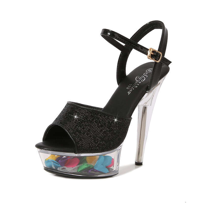 Super High Heels 13Cm Patent Leather Super Heels Crystal Stiletto Rhinestone Waterproof Platform Sexy Extreme High Sandals Platform High Heels