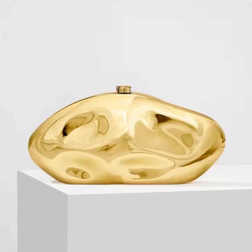 Women Acrylic Shell Bag Cute Evening Clutch Bag For Wedding Party Small Gold Purses Designer Summer Beach Handbags Lemon Color Z250603