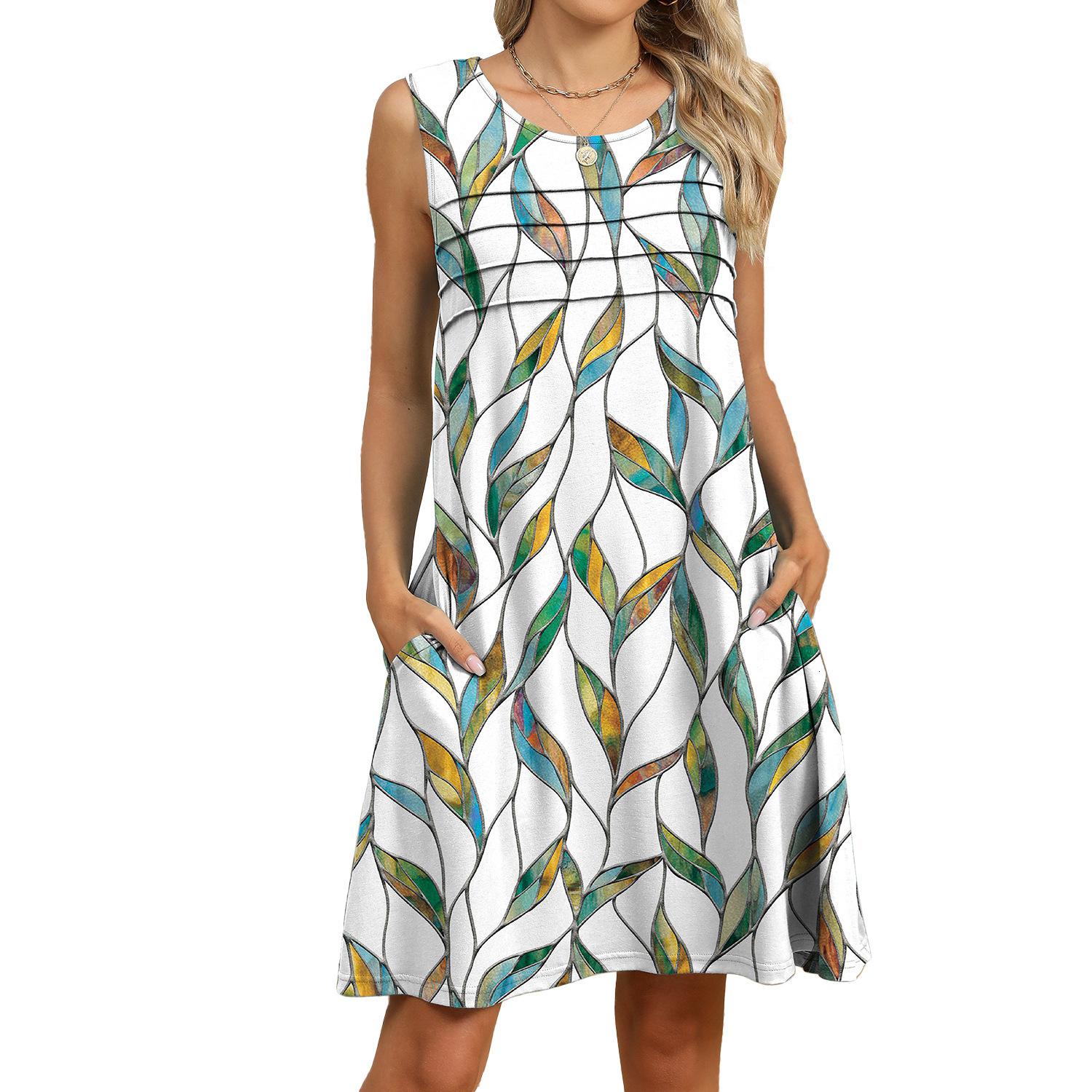 Luxury Designer Clothing Fashion 2025 Summer New Printed Vest Women's Loose Dress Fashion Designer Dress
