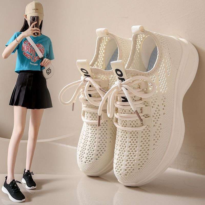 Hollow Women S Summer New Casual Shoes Casual Sports Lightweight Breathable Soft Sole Mesh Shoes For Running Ddmysaturn