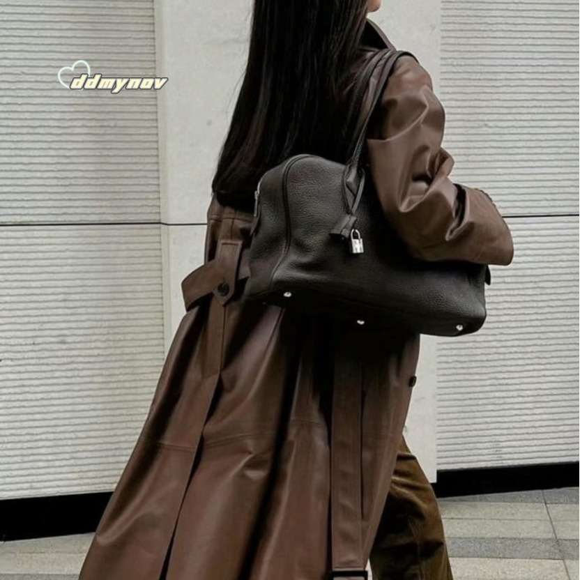 2024 New TC Victoria Genuine Leather Women's Boston Commuter Large Capacity Shoulder Bag Handbag ddmynov