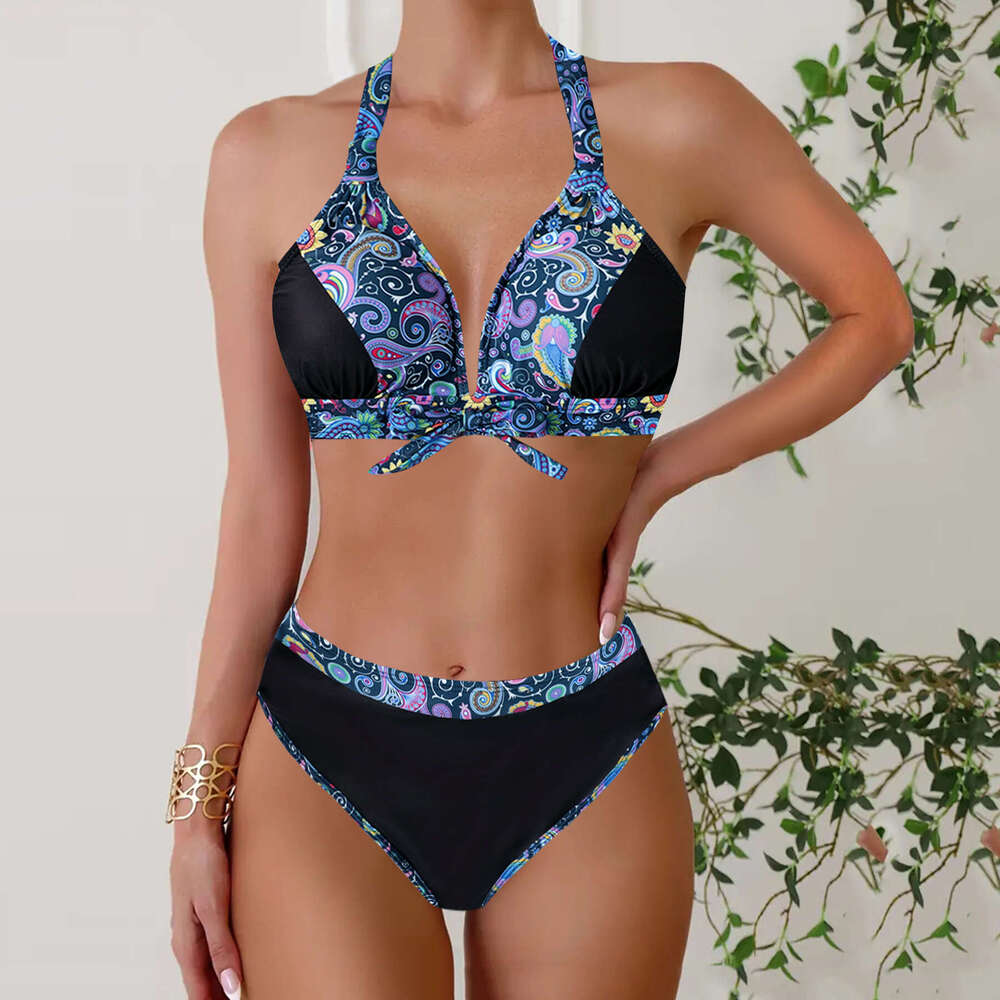 Thong Gt Cut Bathing Suits for Women Porno Womens Swimwear Luxury Swimwear 2025 Plus Size New Two-piece Printed Boxer Swimsuit Women Bikini Swimwear N