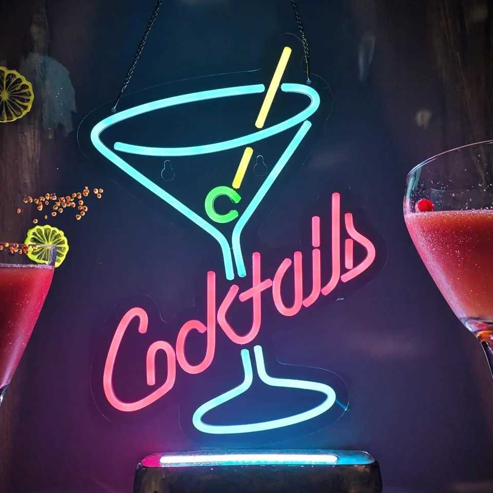 Cocktail neon sign Bar Decoration LED Neon Light for Party Bar Restaurant Night Club Home Kitchen wall decorations lights XJ250602