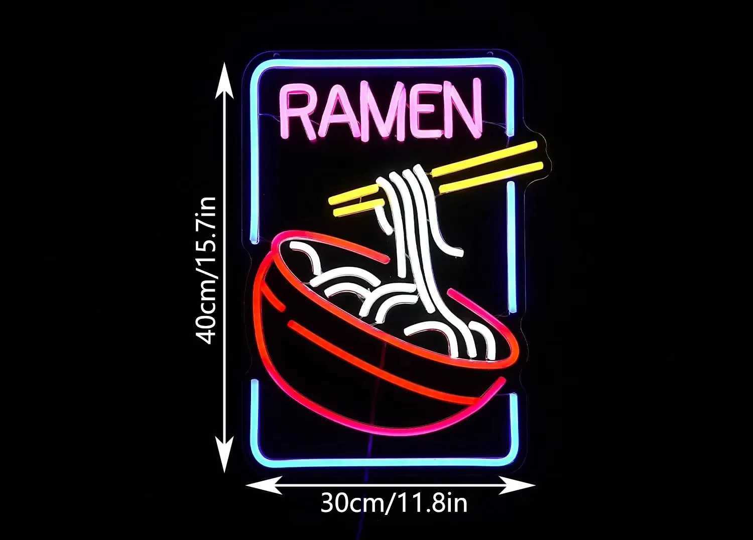Ramen Neon Signs LED Neon Light Sign Light Up Neon Signs Wall Decor for Restaurant Ramen Shop Window16.5X12 XJ250602