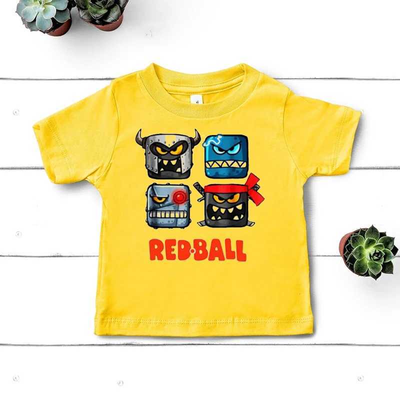 Funny Boys T-Shirts Game Shop Red Ball 4 Cartoon Print Teen Tshirts Fashion Casual Baby Tshirts Yellow Short Sleeve Hip Hop Tops T250603