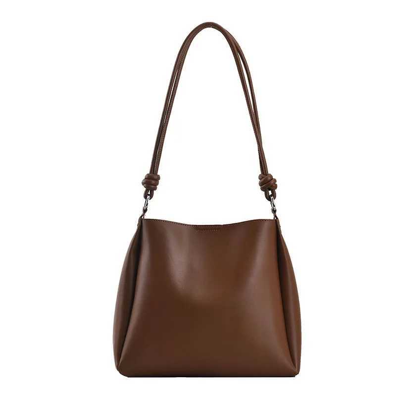 Retro Versatile Women Shoulder Composite Bags Fashion Commuter Ladies Bucket Underarm Bag Pu Leather Female Inner Handbags Tote W250602