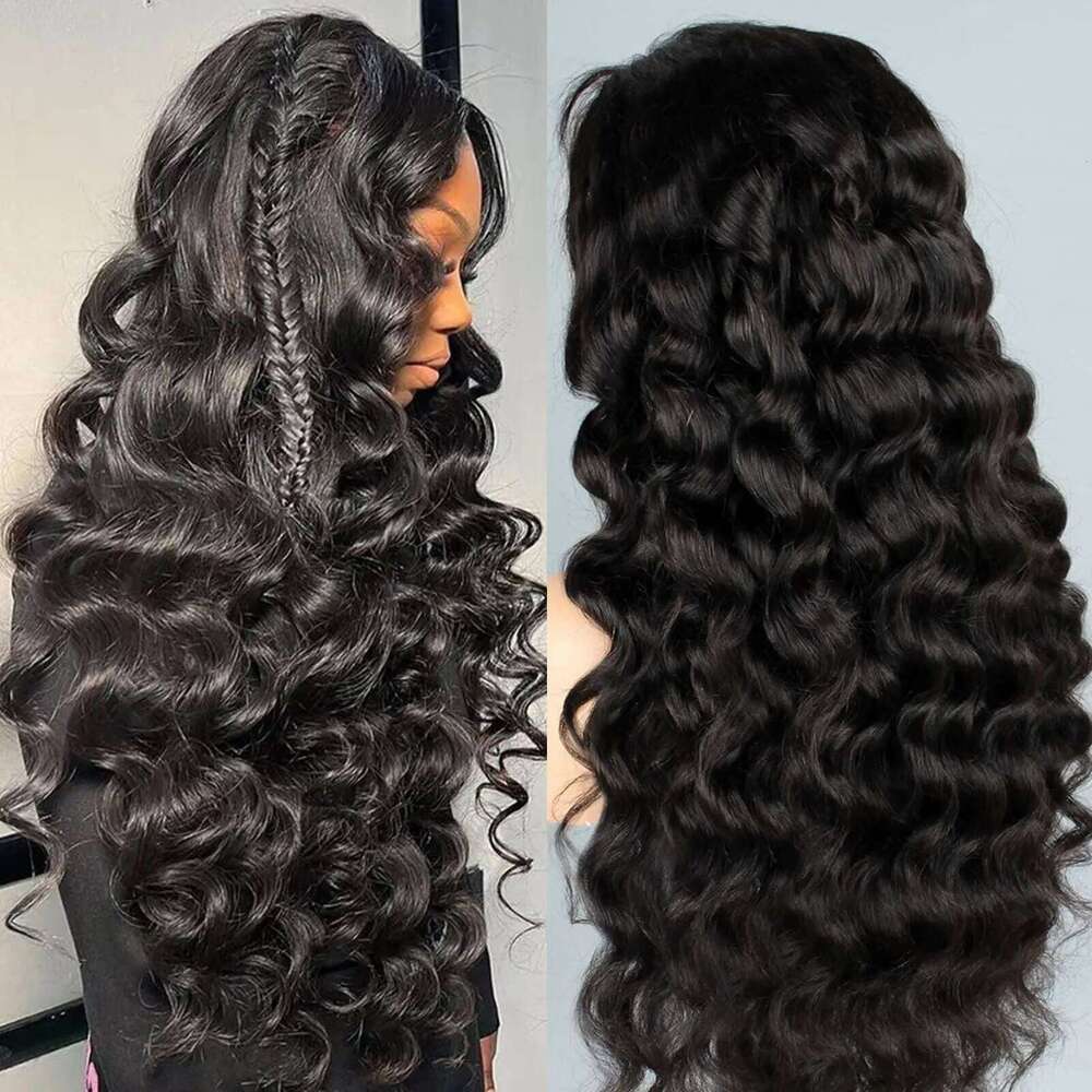 34 Inch Loose Curly 13x6 HD Transparent Front wigs Human Wigs For Women Brazilian Hair 13x4 Deep Wave Lace Frontal Wig