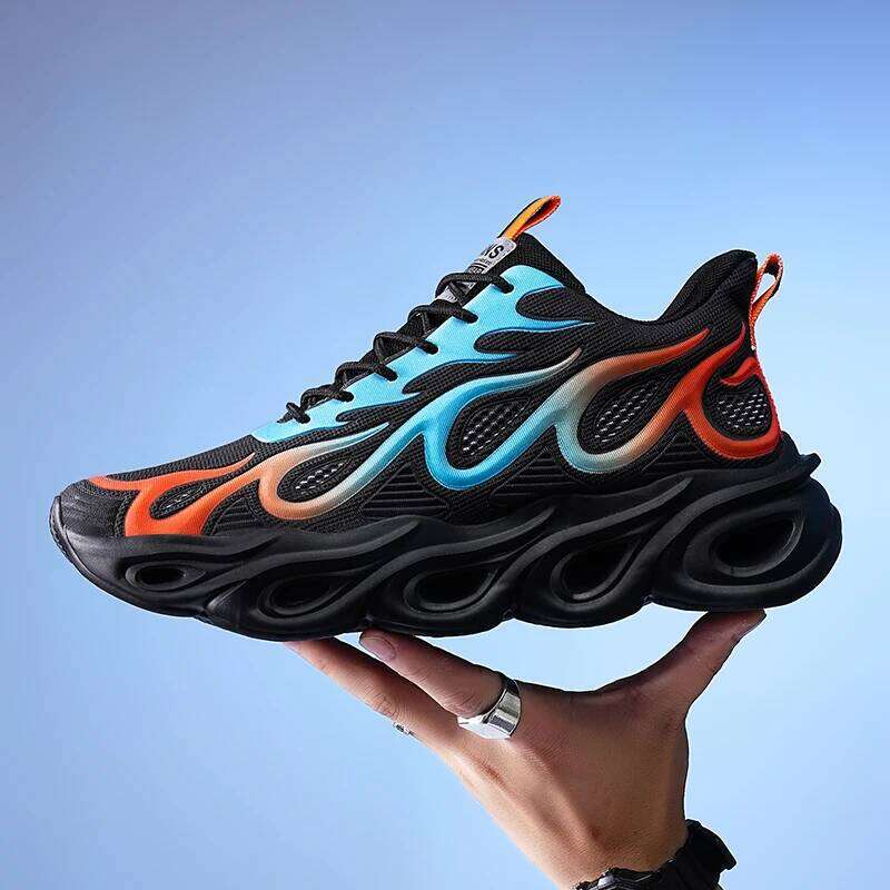 YRZL Men's Breathable Casual Sports Lightweight Non Slip Running Shoes Thick Bottom Comfortable Sneakers for Men